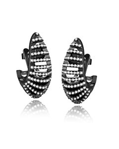 Pianegonda Earrings Dorifora Pdo30 925 Sterling Silver And Black Gun Plating Earrings With 194 White Zircons
