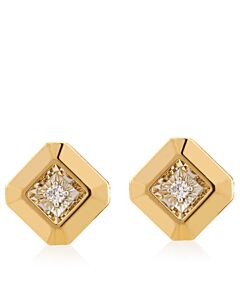 Picasso and Co 18k Yellow Gold Square Cut Diamond Earrings