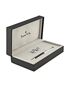 Picasso and Co Rhodium Plated Ballpoint Pen and Cufflink Set