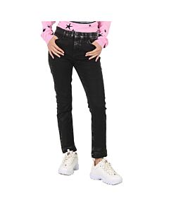 Pinko Ladies Black Sabrina 1 Cropped Skinny Jeans, Wiast Size 27"