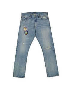 Polo Ralph Lauren Blue Cotton Denim Varick Straight-Leg Jeans