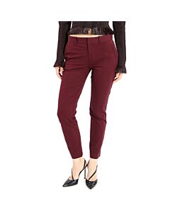 Polo Ralph Lauren Burgandy Mid-rise Tapered-leg Trousers