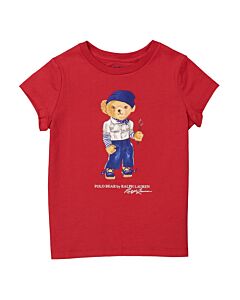 Polo Ralph Lauren Girls Chili Pepper Polo Bear Cotton T-Shirt, Size 3/3T