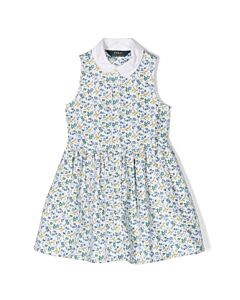 Polo Ralph Lauren Girls Floral Print Cotton Oxford Shirt Dress, Size 4/4T