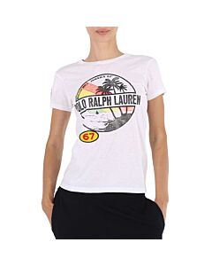Polo Ralph Lauren Ladies Logo Print T-Shirt in White