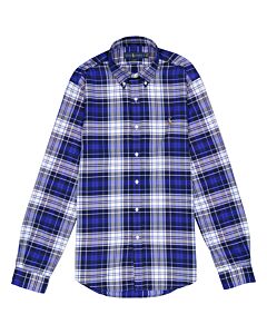 Polo Ralph Lauren Men's Check Print Long-sleeved Cotton Shirt
