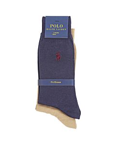 Polo Ralph Lauren Men's Socks 2Pk Mid Solid