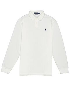 Polo Ralph Lauren Men's White Custom Slim Fit Pique Polo Shirt