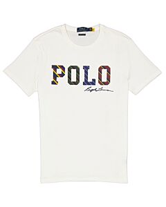 Polo Ralph Lauren Men's White Logo-print Cotton T-shirt