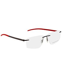 Porsche Design 57 mm Black/Red Eyeglass Frames