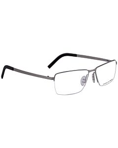Porsche Design 58 mm Silver Tone Eyeglass Frames