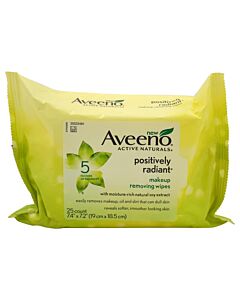Positively Radiant Makeup Removing Wipes by Aveeno for Women - 25 Count Wipes