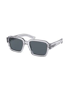 Prada 52 mm Polished Transparent Grey Sunglasses