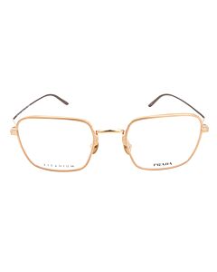 Prada 52 mm Satin Pale Gold Eyeglass Frames