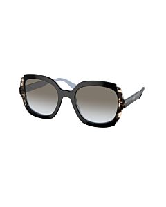 Prada 54 mm Black Azure/Spotted Brown Sunglasses