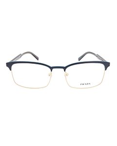 Prada 54 mm Matte Blue/Pale Gold Eyeglass Frames