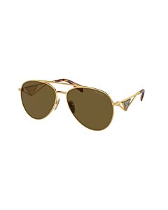 Prada 58 mm Gold Sunglasses