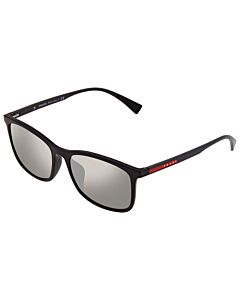 Prada Linea Rossa 57 mm Black Rubber Sunglasses