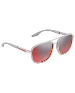 Prada Linea Rossa 60 mm Matte Silver Ice Rubber Sunglasses