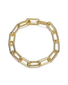 Rachel Glauber 14K Gold Plated Paperclip Chain Bracelet
