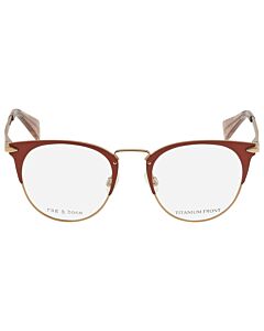Rag and Bone 49 mm Red Gold Semi Matte Eyeglass Frames