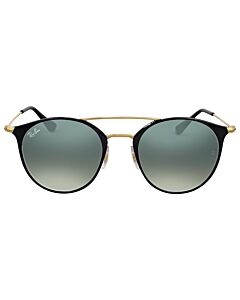 Ray Ban 49 mm Polished Black On Gold Sunglasses