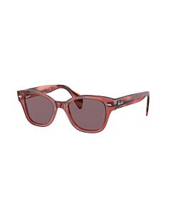 Ray Ban 49 mm Polished Transpparent Pink Sunglasses