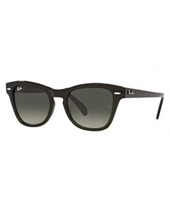 Ray Ban 50 mm Polished Transparent Olive Green Sunglasses