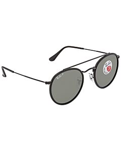 Ray Ban Round Double Bridge 51 mm Black Sunglasses