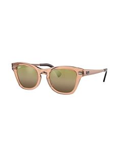 Ray Ban 53 mm Polished Transparent Gold Sunglasses