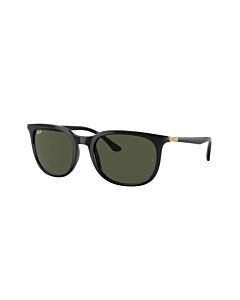 Ray Ban 54 mm Polsihed Black Sunglasses