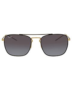 Ray Ban 55 mm Black,Gold Sunglasses