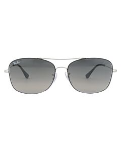 Ray Ban 57 mm Black on Silver Sunglasses
