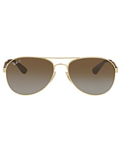 Ray Ban 58 mm Gold,Brown Sunglasses