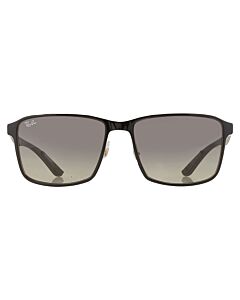 Ray Ban 59 mm Polished Black On Gold Sunglasses