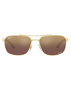 Ray Ban 59 mm Polished Gold Sunglasses