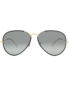 Ray Ban 62 mm Polished Black On Gold Sunglasses