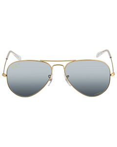 Ray Ban Aviator Chromance 55 mm Polished Gold Sunglasses