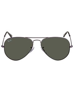 Ray Ban Aviator Classic 55 mm Grey Metal Sunglasses