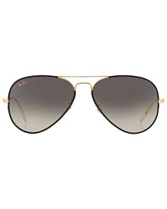 Ray Ban Aviator Full Color Legend 58 mm Polished Black On Gold Sunglasses