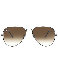 Ray Ban Aviator Gradient 55 mm Polished Black Sunglasses