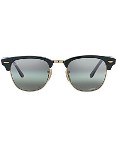 Ray Ban Clubmaster Chromance 49 mm Polished Green On Gold Sunglasses