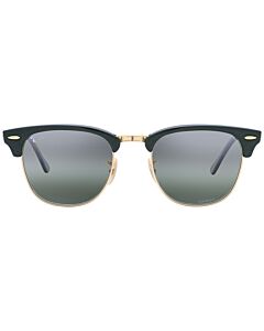 Ray Ban Clubmaster Chromance 51 mm Polished Green On Gold Sunglasses