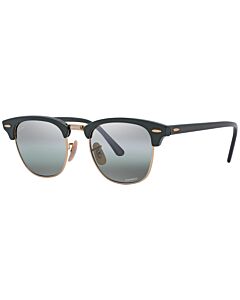 Ray Ban Clubmaster Chromance 55 mm Polished Green On Gold Sunglasses