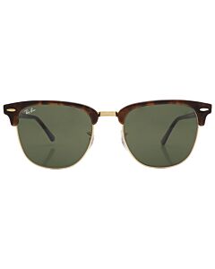 Ray Ban Clubmaster Classic 55 mm Polished Tortoise On Gold Sunglasses