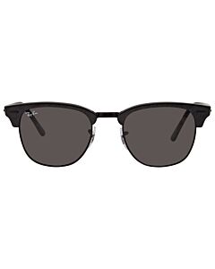 Ray Ban Clubmaster Marble 51 mm Polished Black Sunglasses