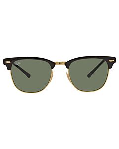 Ray Ban Clubmaster Metal 51 mm Black,Gold Sunglasses
