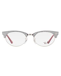 Ray Ban Clubmaster Oval 50 mm Wrinkled Grey On Bordeaux Eyeglass Frames