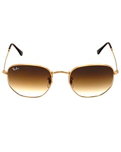 Ray Ban Hexagonal 54 mm Polished Gold Sunglasses