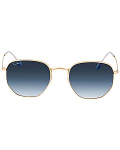 Ray Ban Hexagonal Flat Lenses 54 mm Gold Sunglasses